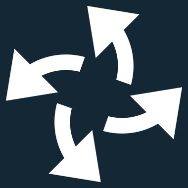 Santrifüj oklar düz vektör simgesi