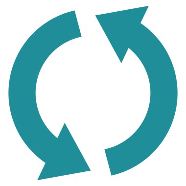 Geri dönüşüm düz vektör simgesi