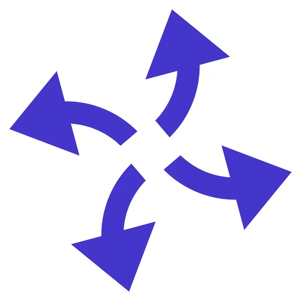 Icône vectorielle plate de flèches centrifuges — Image vectorielle