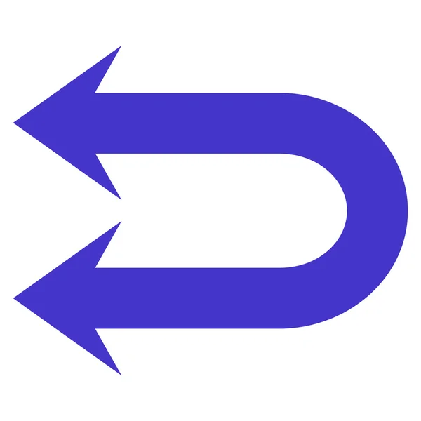 Ícone de vetor plano de seta esquerda dupla —  Vetores de Stock