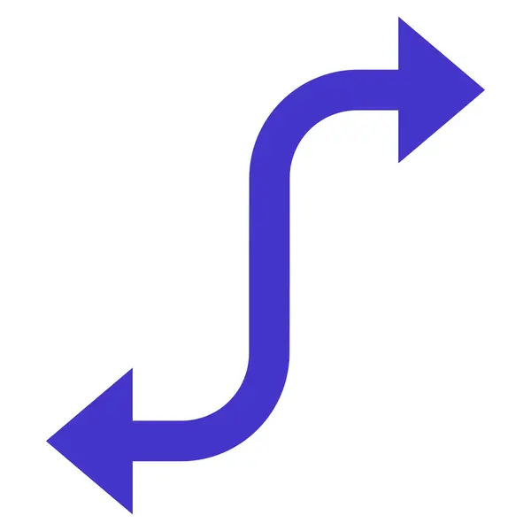 Mittemot Bend platt vektor pilikonen — Stock vektor