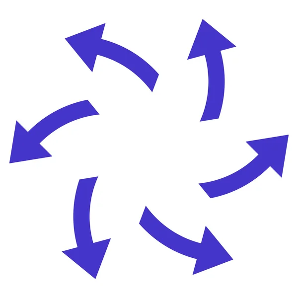 Zentrifugalpfeile flache Vektorsymbole — Stockvektor