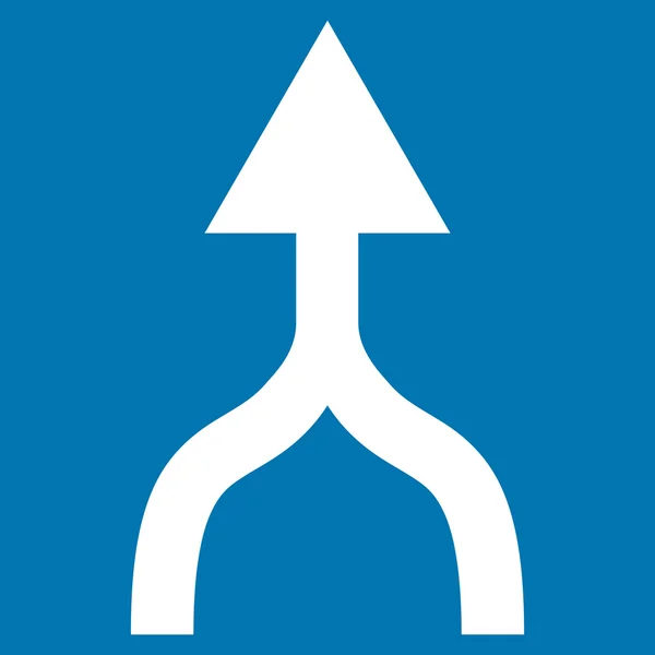 Combine Arrow Up Flat Vector Icon — Stock Vector