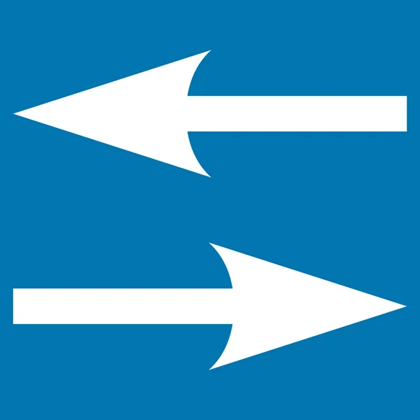 Flechas de intercambio horizontales Icono de vector plano — Vector de stock
