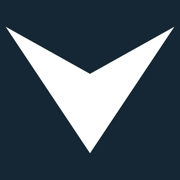 Arrowhead Down Flat Vector Icon — Stock Vector