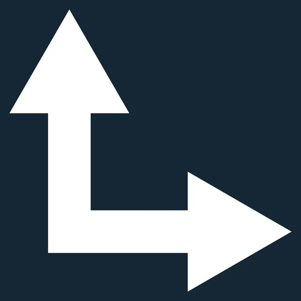 Bifurcation Arrow Up Flat Vector Icon — стоковый вектор