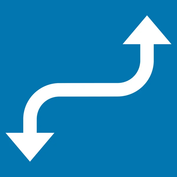 Icône vectorielle plate courbe opposée — Image vectorielle