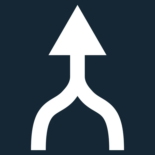 Combinar flecha hacia arriba plano Vector icono — Vector de stock