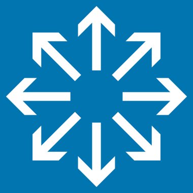 Radyal oklar düz vektör simgesi