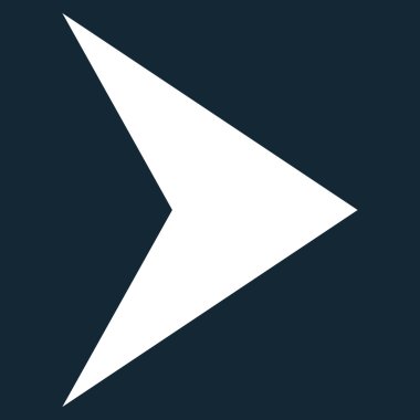 Ok ucu sağ düz vektör simgesi