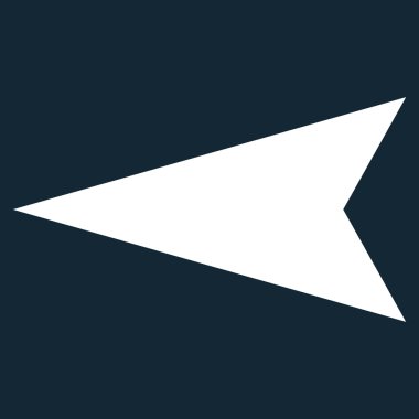 Ok ucu sol düz vektör simgesi