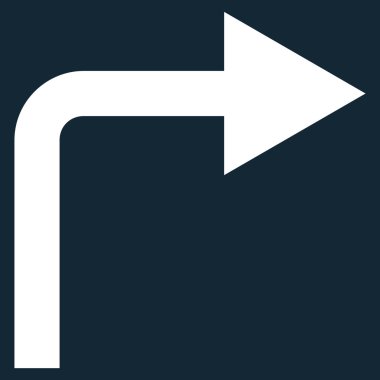 Sağa çevir düz vektör simgesi