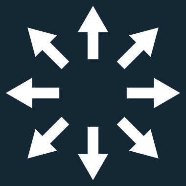 Radyal oklar düz vektör simgesi