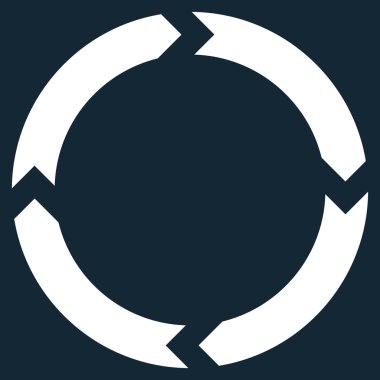 Döndürme düz vektör simgesi