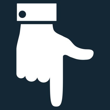 Düz vektör simgesi aşağı el işaretçisi