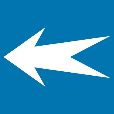 Ok sol düz vektör simgesi