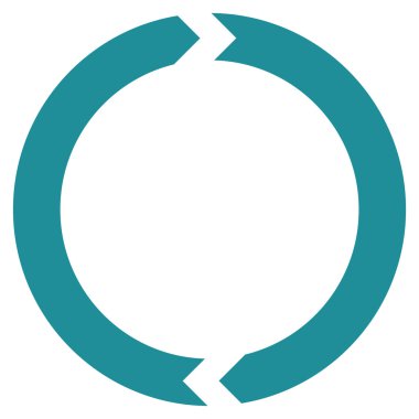 Döndürme düz vektör simgesi