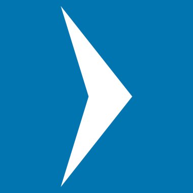 Ok ucu sağ düz vektör simgesi