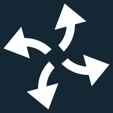 Santrifüj oklar düz vektör simgesi