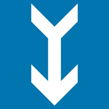 Düz vektör simgesi aşağı ok