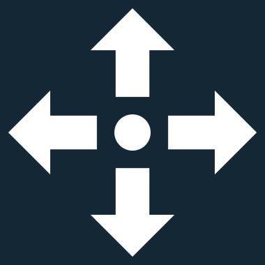 Oklar düz vektör simgesini genişletin