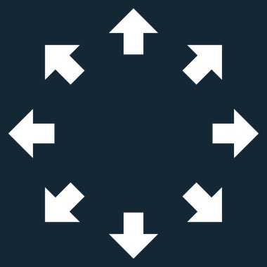 Radyal oklar düz vektör simgesi