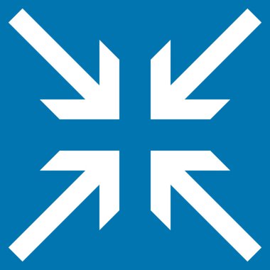 Oklar düz vektör simge collide