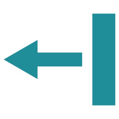 Sol düz vektör simge çekin