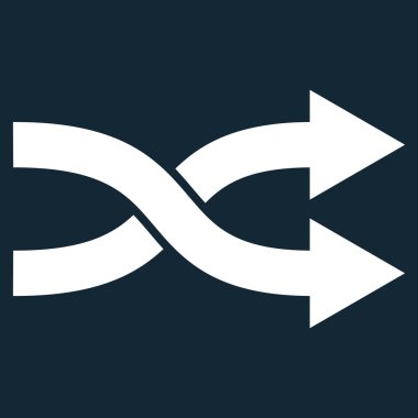 Shuffle oklar sağ düz vektör simgesi