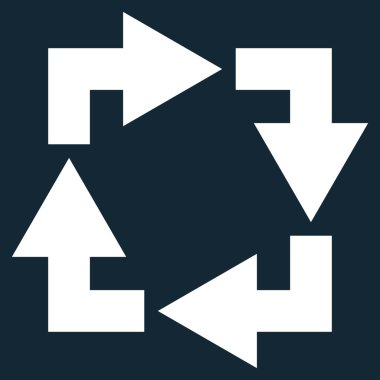 Geri dönüşüm düz vektör simgesi