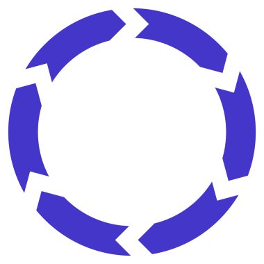 Dolaşım düz vektör simgesi