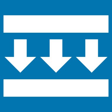 Basıncı aşağı düz vektör simgesi