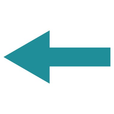 Ok sol düz vektör simgesi