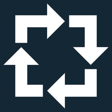 Geri dönüşüm düz vektör simgesi