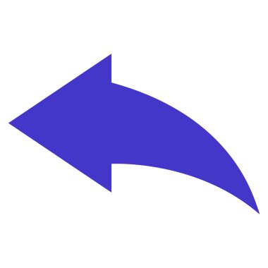 Düz vektör simgesi geri al