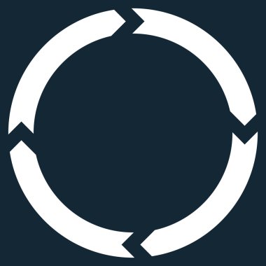 Döndürme düz vektör simgesi