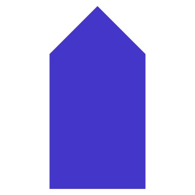 Yön yukarı düz vektör simgesi