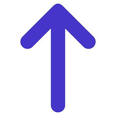 Düz vektör simge yukarı ok