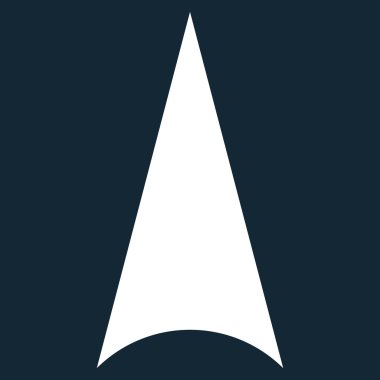 Ok ucu kadar düz vektör simgesi