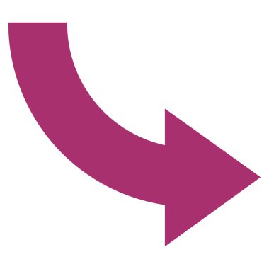 Sağa döndür düz vektör simgesi