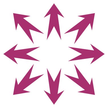 Oklar düz vektör simgesini genişletin