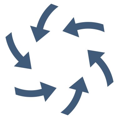 Oklar düz vektör simge girdap