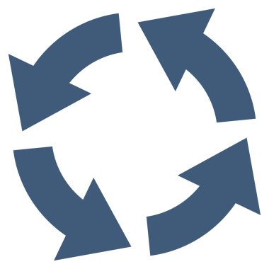 Dolaşım düz vektör simgesi