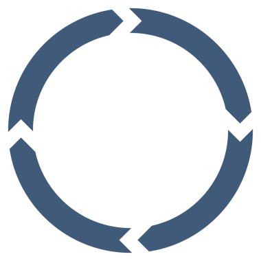 Döndürme düz vektör simgesi