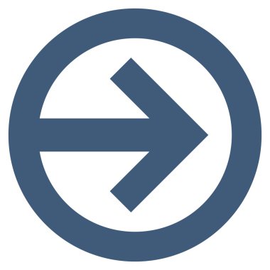 Yön sağ düz vektör simgesi