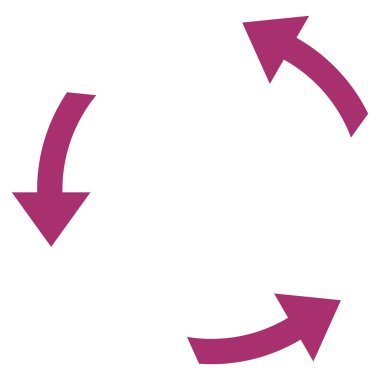 Saatin tersi yönde düz vektör simge döndürmek