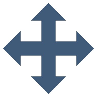 Oklar düz vektör simgesini genişletin