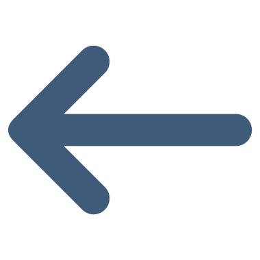 Ok sol düz vektör simgesi