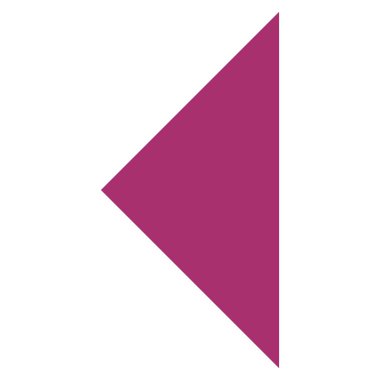 Ok ucu sol düz vektör simgesi