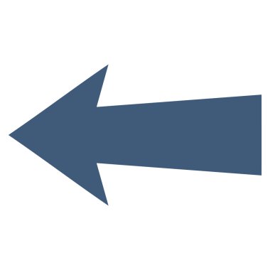 Ok sol düz vektör simgesi